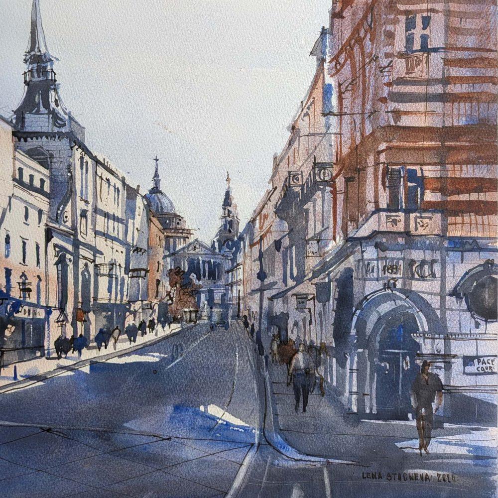 Ludgate Hill. View to St Paul's