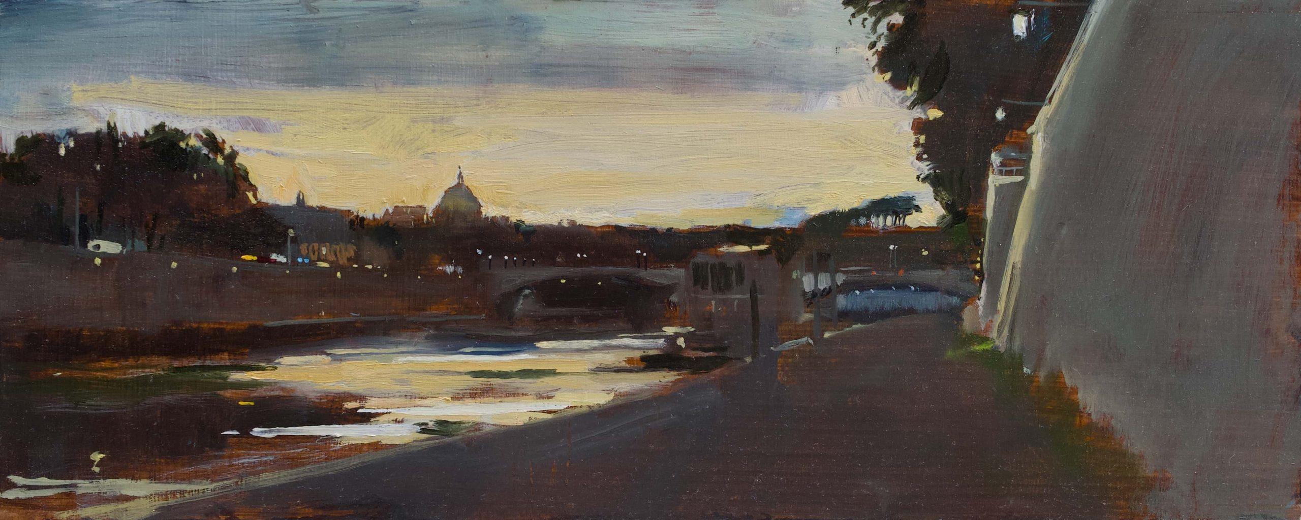 Vatican from the banks of the Tiber, Rome, Italy