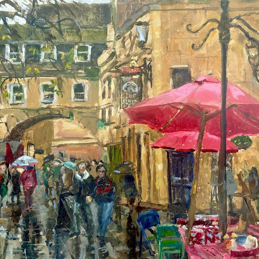 A Rainy Day in Abbey Green Bath